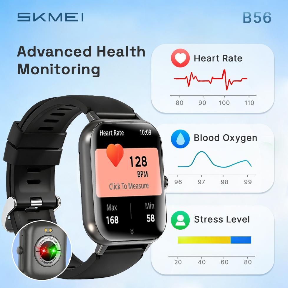 PROMO SKMEI Smartwatch B56 Jam Tangan Smartwatch Pria IP67 Waterproof | Bluetooth Call | Wallpaper K
