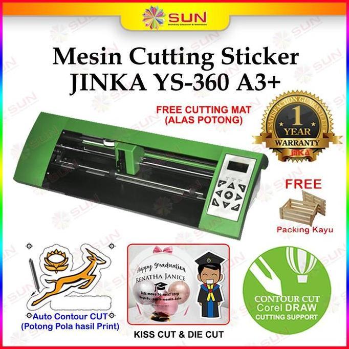 7Sakaruba - Mesin Cutting Sticker Jinka Ys-360 A3+ Corelldraw Auto Contour Cut
