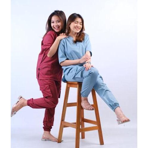 Saveramanggala - Baju Ok Oka Jogger Lengan Pendek Katun Toyobo