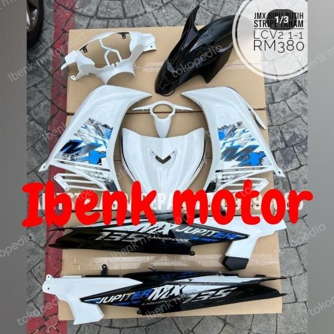 Cover body Halus Jupiter MX New 135 Putih Hitam 2010-2015