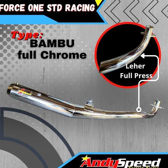 TERBARU - Knalpot FIZ FORCE1 FIZR ALFA SIGMA STANDAR RACING BAMBU merk andy speed
