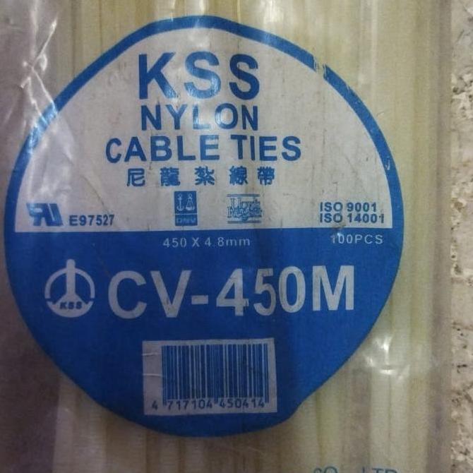 HARGA DISC - Kabel Ties CV450 KSS 4.8 mm Kurus isi 100 pcs ( Cable Tie / Ties ) Hitam Putih Tali Pen