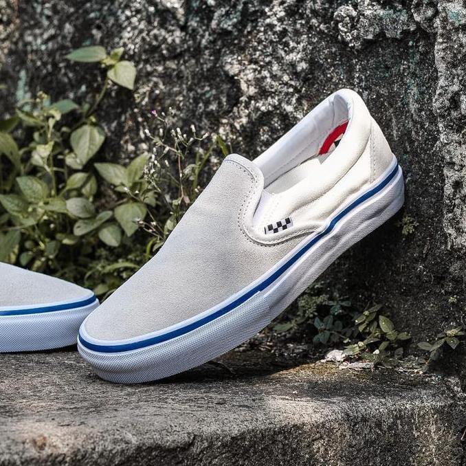 Sepatu Pria Vans Slip On Pro Skate True White Original