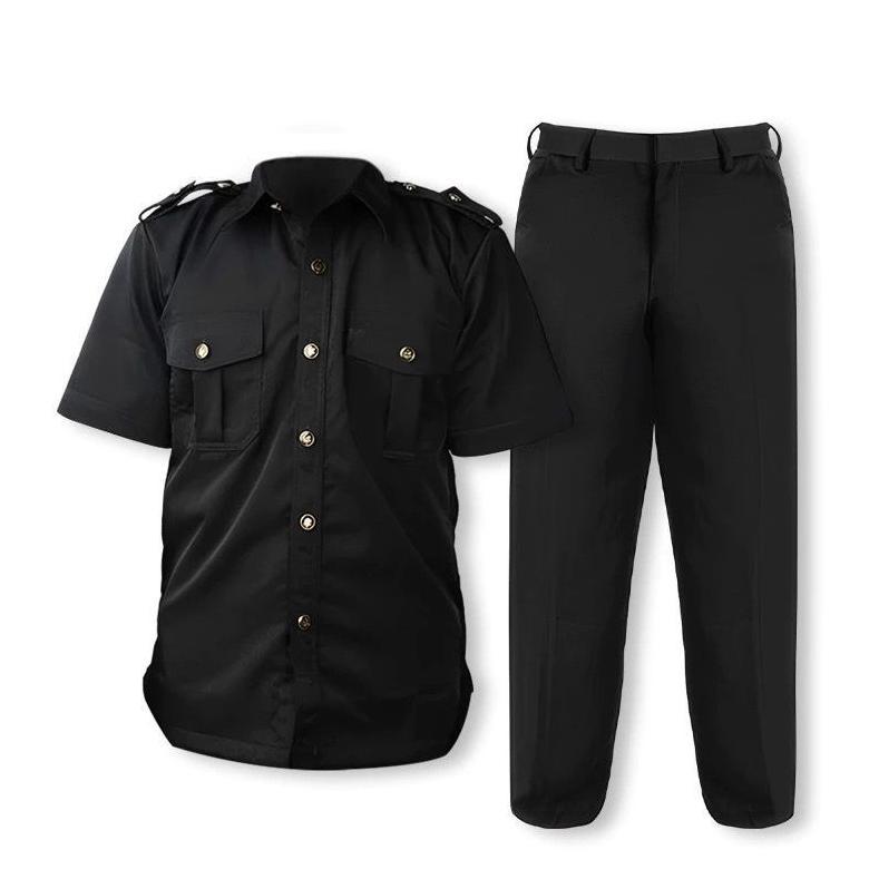 BEST SELLER [ 1 STEL ] SERAGAM SATPAM SAFARI PENDEK / BAJU SAFARI SECURITY PRIA PAKAIAN DAN CELANA S