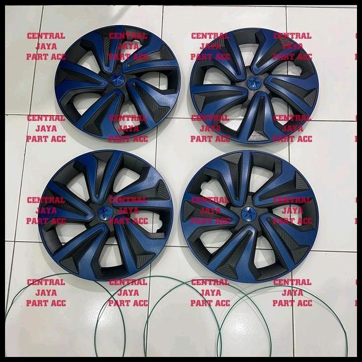 GRATIS ONGKIR DOP VELG UT HITAM LIST BIRU RING 13&14MOBIL UNIVERSAL AVANZA XENIA CALYA SIGRA LIVINA 