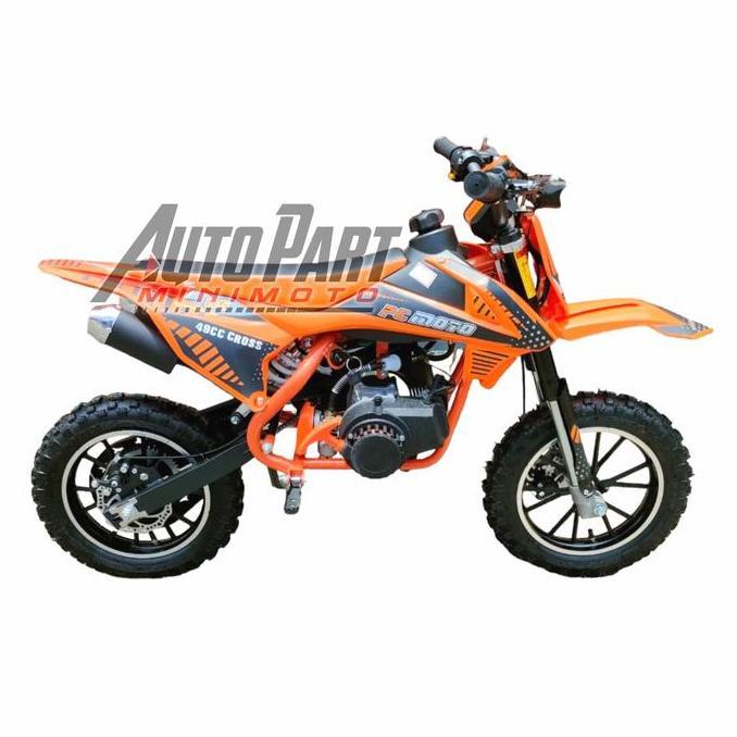 MOTOR MINI TRAIL DOUBLE STARTER 50CC ELEKTRIK STRATER + PULLSTARTER 2T ORIGINAL DAN TERPERCAYA
