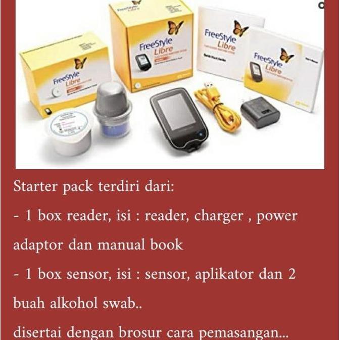 Starter Pack Freestyle Libre (1 reader dan 1 sensor) original 100%