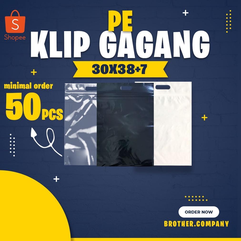 BESTPROMO Plastik Pe Klip Gagang 30X38+7(min order 50 pcs),Plastik packing,sepatu,HD Packing,Plastik