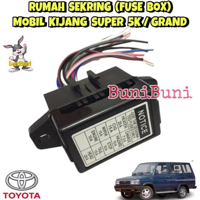 Fuse Box / Rumah Sekring Sikring Mobil Kijang Super 5K / Rover / Grand Komplit Sekring
