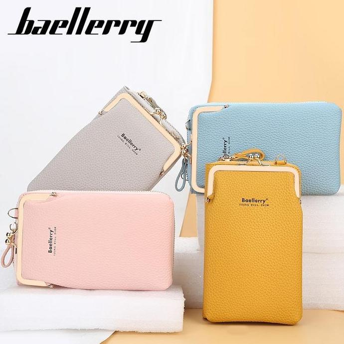 Luxury Dompet Panjang Hp Baellerry Tas Selempang Kulit Handphone Baellery Wanita Import - Bl085