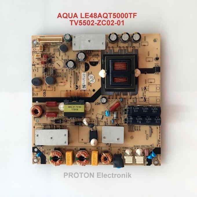 PSU LED TV AQUA LE48AQT5000TF Mesin Power Supply LCD TV5502-ZC02-01 PCB Regulator CHANGHONG LED48D20