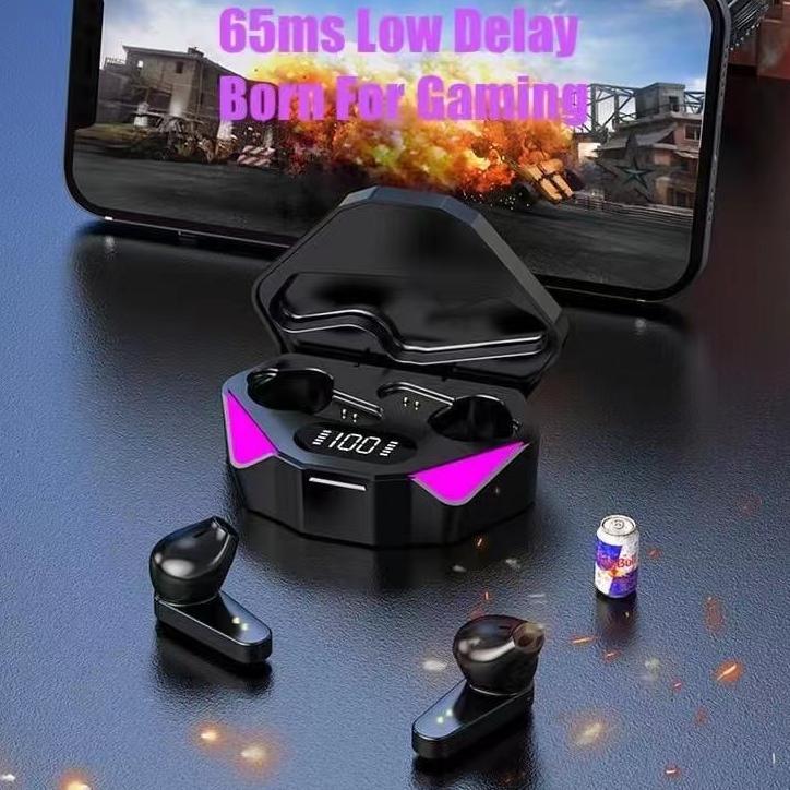 BIG PROMO JOVITECH HEADSET BLUETOOTH GAMING TWS X15 BLUETOOTH V5.2 LED SMART DISPLAY HEADSET NIRKABE