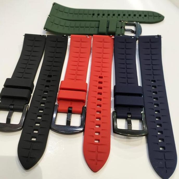 Tali Karet Rubber Strap Lengkung Curved Diver Strap 20mm 22mm Premium