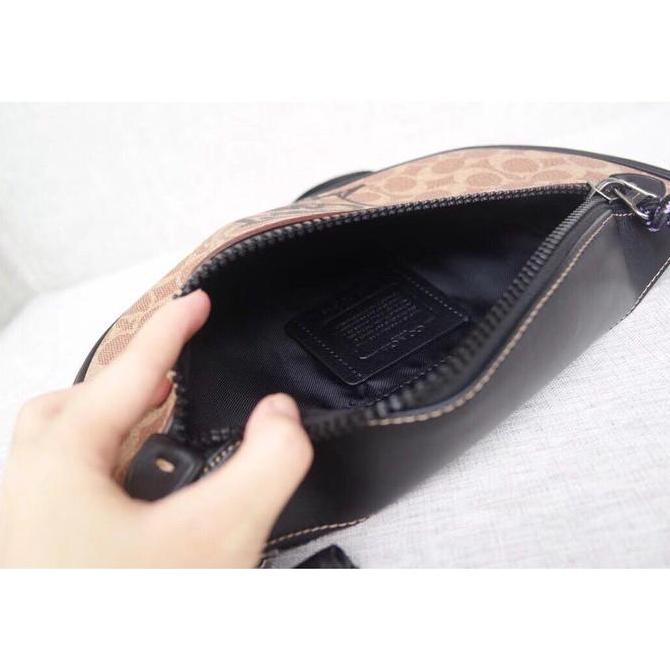 [ORIGINAL] COACH Rivington Belt Bag In Signature Canvas With Rexy