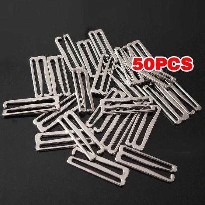 50PCS Ring Kait Bra Adjustable Pengait Bikini & Sambungan Tali BH Premium Anti Karat Tahan Lama