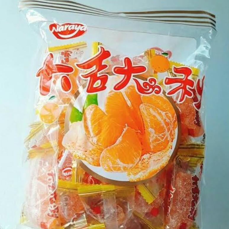 1Kg PERMEN JELLY JERUK NARAYA / JELLY JERUK RASA MANDARIN / ORANGE JELLY / JELLY JERUK IMPORT / JELL