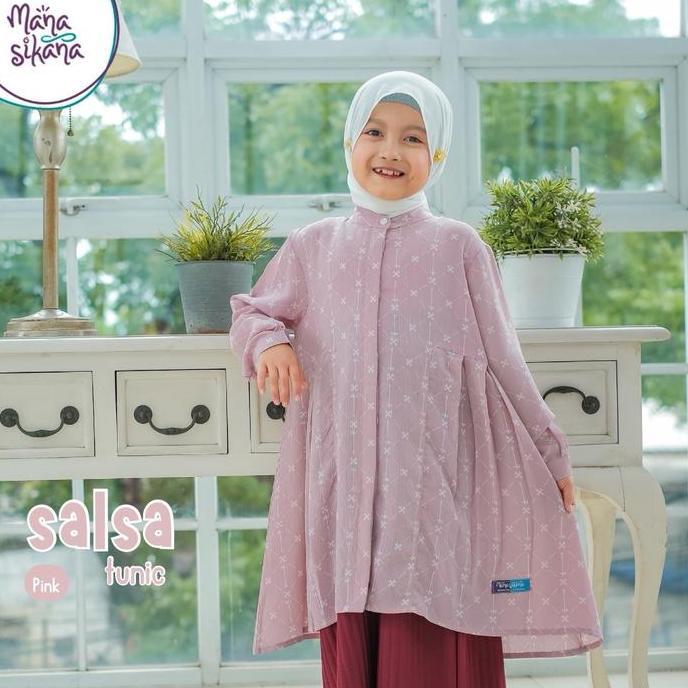 Okeajalah- Manasikana Salsa Tunik Motif Etnik Anak Perempuan 2-13 Tahun (Tunik Saja)