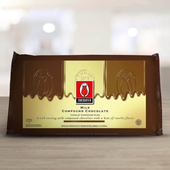 Perkakaskue- Tulip Dark/Milk Chocolate Compound/Coklat Compound Batang 1 Kg