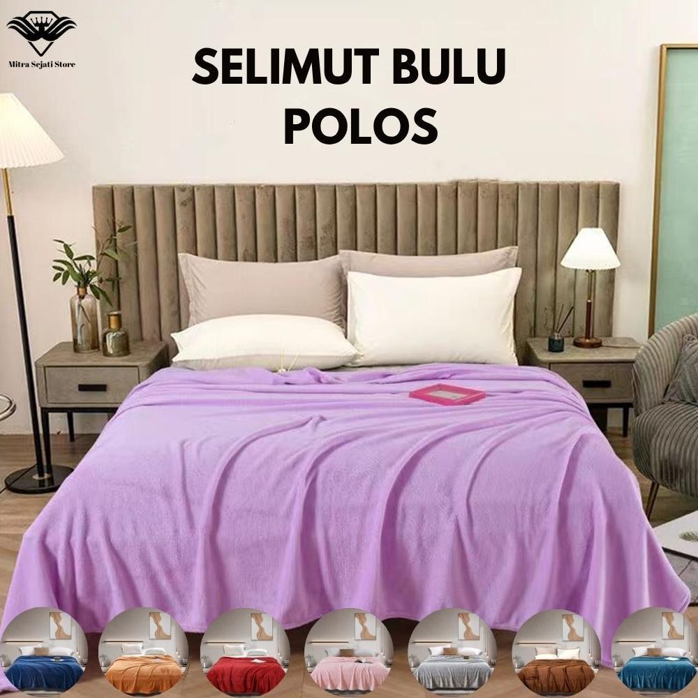 Selimut Lembut  200X220 Pola Polos Dewasa Terlaris & Termurah - LDS selimut