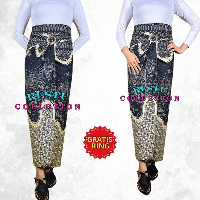 Rok Lilit Wa Skirt Serut Songket Jumputan Batik Panjang Wanita Bawahan Kebaya Kondangan Nikahan Wisu