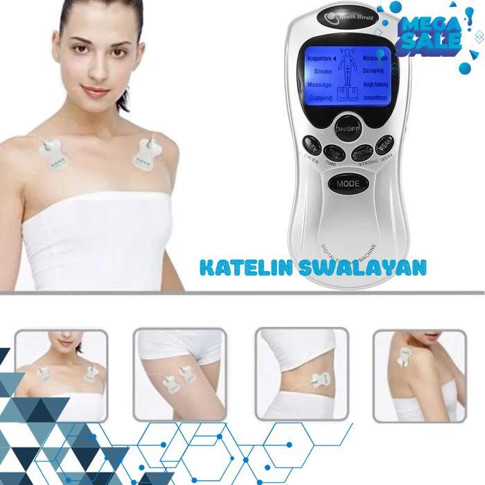 ALAT PIJAT ELEKTRIK 8 MODE 4IN1 - MESIN TERAPI DIGITAL EMS TENS AKUPUNTUR PROMO