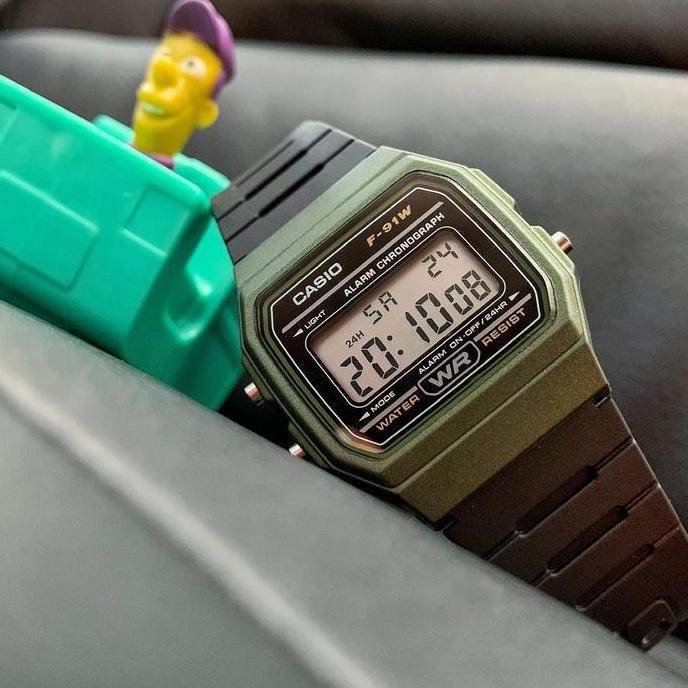 Boshi- Casio F-91Wm-3Adf - Jam Tangan Unisex Pria Nita F91W F91Wm F-91Wm-3A