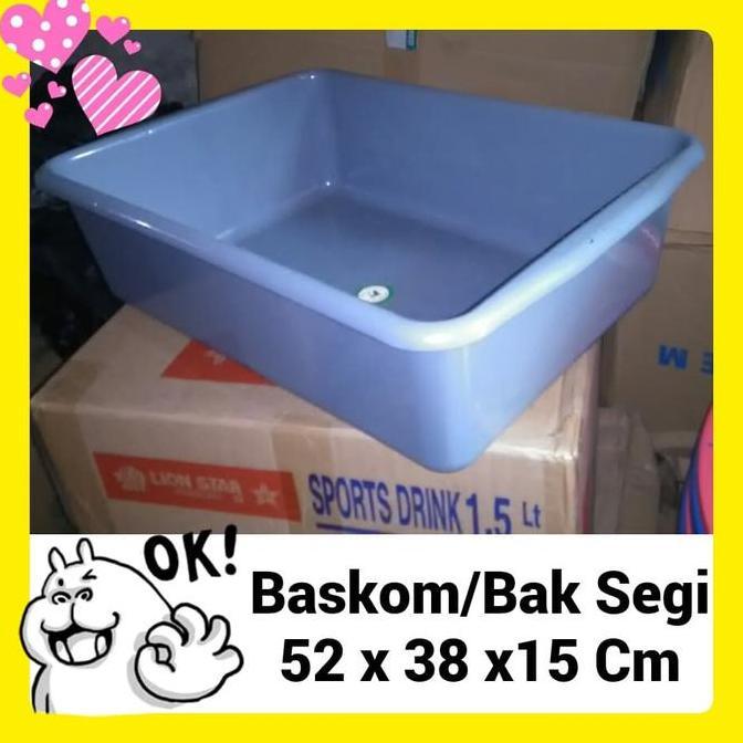 Seiketsu- Baskom/Bak Segi(Kotak),Plastik Tebal, Serbaguna, Large