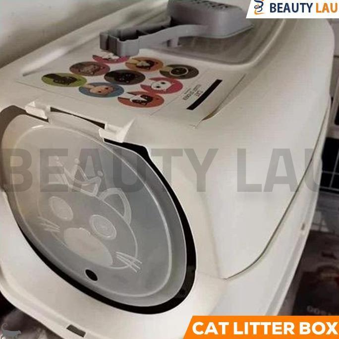 Whatcat- Tempat Pup Kucing Besar Jumbo Tertutup Cat Litter Box Bak Pasir Kucing