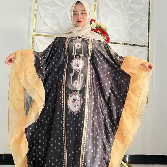 Shukyo- Kaftan Sultan Print Mix Organza Motif Jumbo Meh