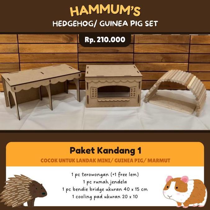 Paket Kandang Guinea Pig | Kandang Landak Mini | Perlengkapan Terowongan Rumah Marmut Landak Mini Gu