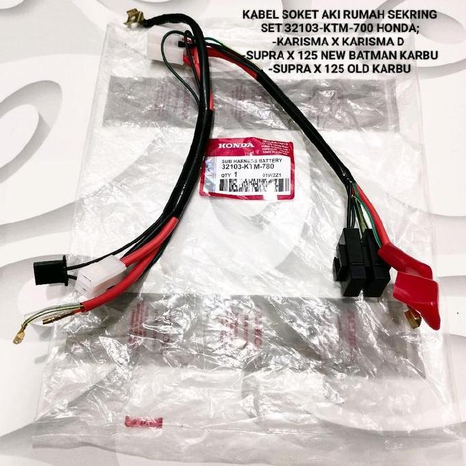 TERLARIS!! KABEL SOKET SOCKET AKI RUMAH SEKRING SEKERING SET 32103-KTM-780 ASLI HONDA KARISMA X KARI