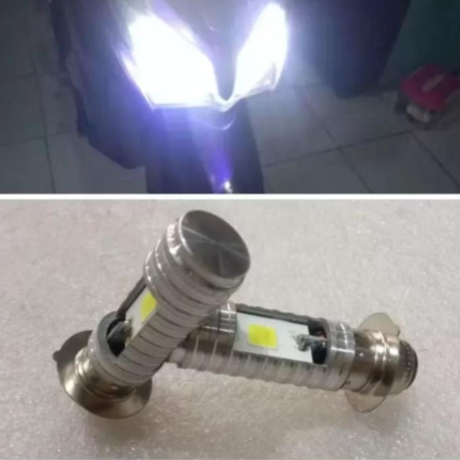 BEST SALE LAMPU DEPAN MOTOR LED NYALA PUTIH PNP HONDA VARIO 110 KARBU HARGA SEPASANG ISI 2 PCS