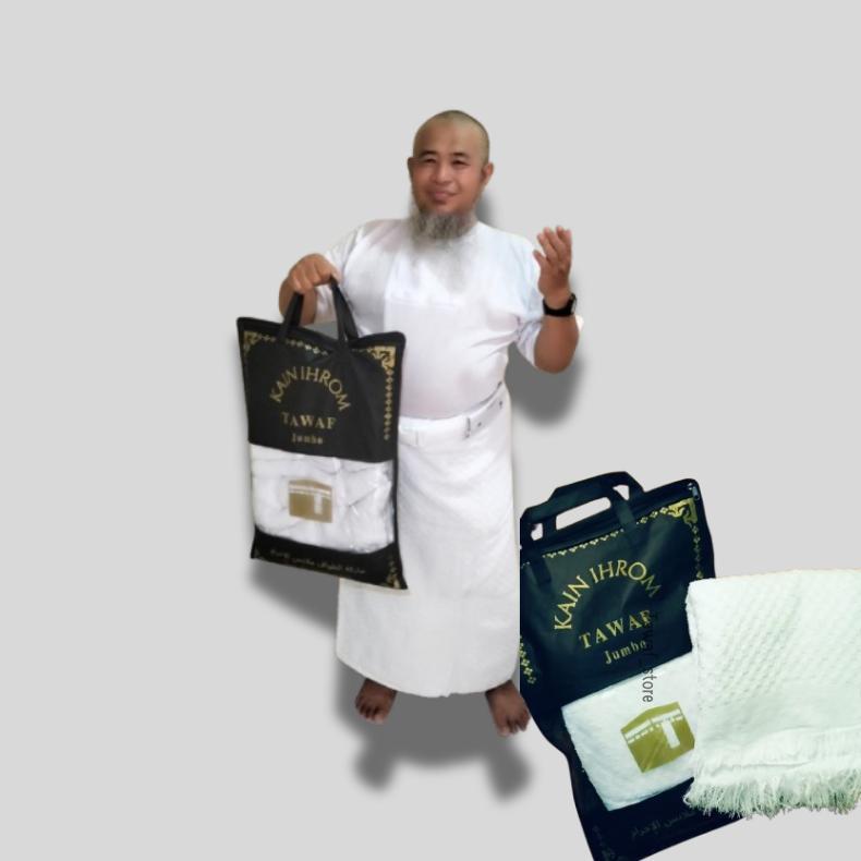 PROMO [KAIN IHRAM] Kain ihram dewasa pria jumbo / kain ihram dan haji / perlengkapan haji dan umroh 
