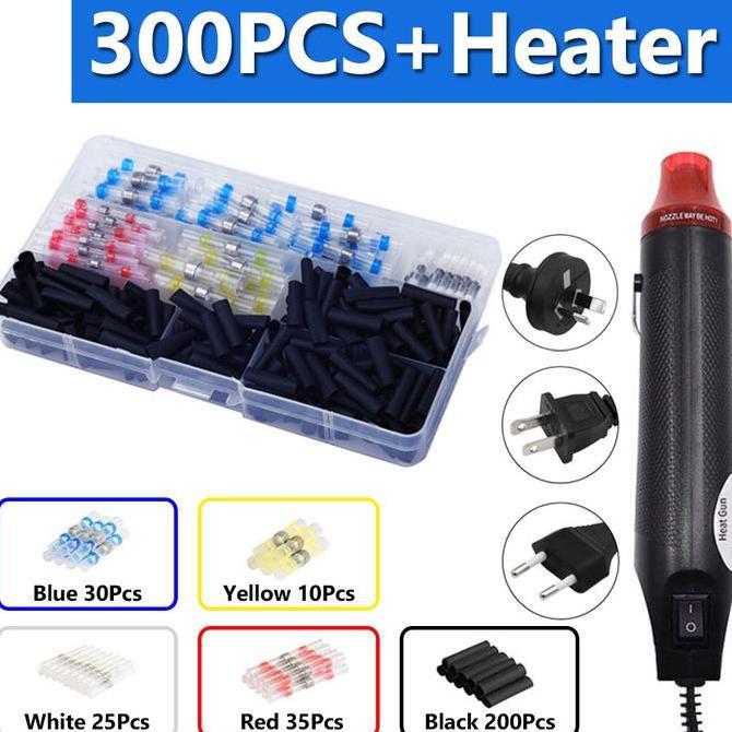 Solasi Selang Kabel Bakar Isolasi Sambungan Kabel Heat Shrink Waterproof 300Pcs Heatshring Heatsrink
