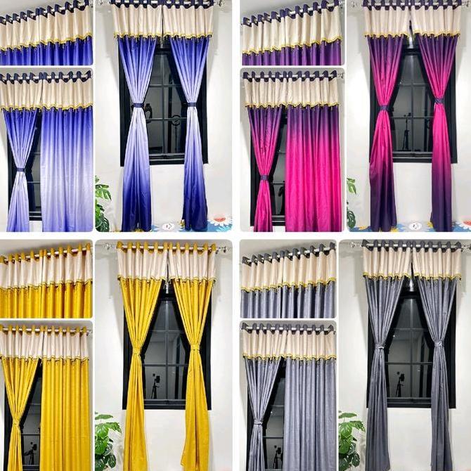 TERLARIS GORDEN SMOKRING PONI RENDA KRISTAL MEWAH  UKURAN 120 X 220 FREE TALI GORDEN