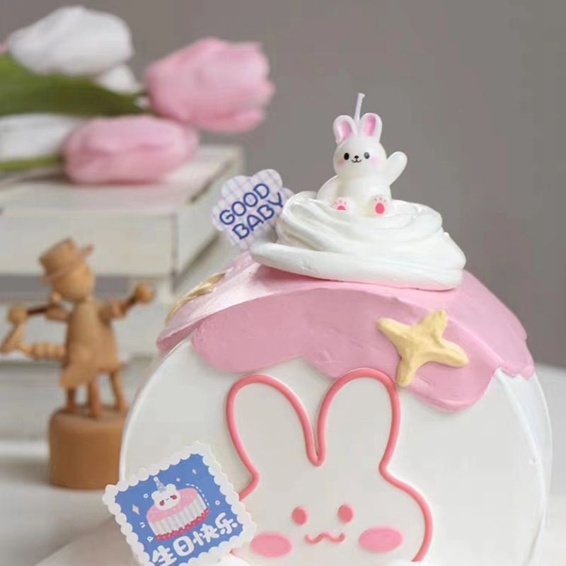 [Lilin Karakter] Lilin Ulang Tahun Karakter Beruang, Bear Candle Korean Cake, Topi Ultah, Lilin Keli