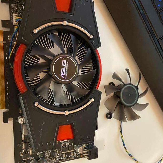 BEBAS ONGKIR - Fan Kipas ASUS GTX 750ti 560 550Ti HD7850 7770 8600 9800g 75mm 4pin