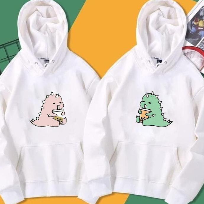 switer couple boba / sweater couple pasangan sahabat / hoodie couple boba kekinian keren oversize