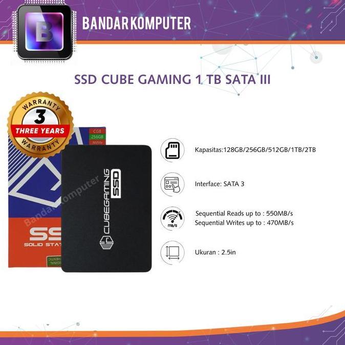 BEBAS ONGKIR - SSD CUBE GAMING 1 TB SATA III
