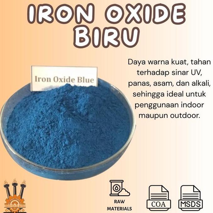 Iron Oxide Blue Powder 1Kg Pigmen Biru Tahan Lama Untuk Paving Blok Cat Keramik Resin Tahan Sinar Uv