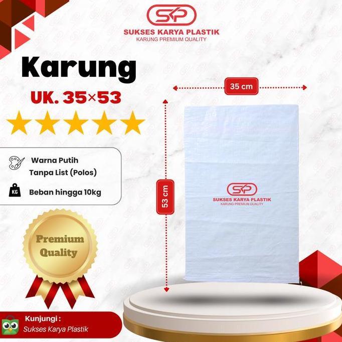 1 Ball isi 1000 Lembar Karung Plastik 35 x 53 cm Kualitas Premium, Karung Plastik 35x53 cm, Karung P