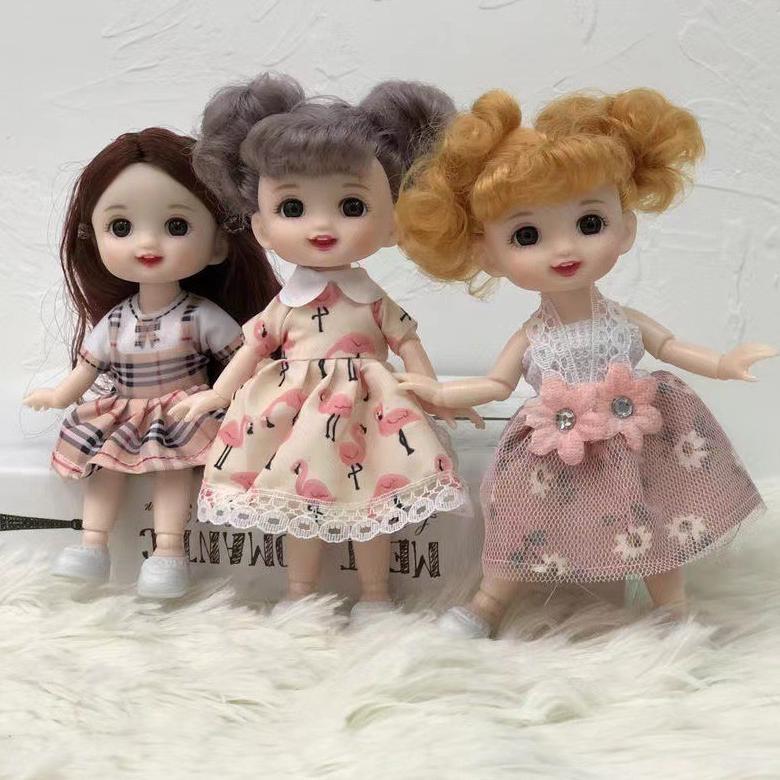new 17cm boneka yuna bjd doll toys sendi fleksibel princess girls mini cute hadiah buat cewek boneka