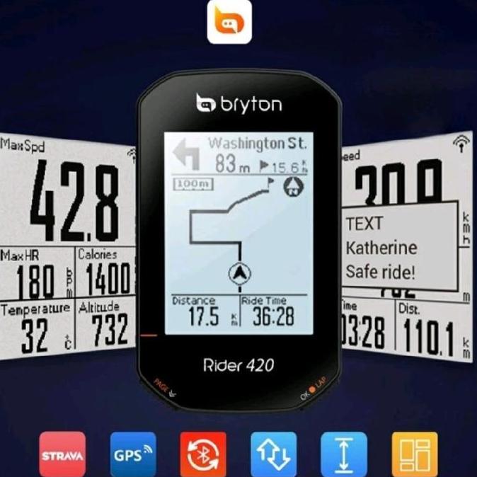 Speedometer sepeda GPS Bryton rider 420 unit only