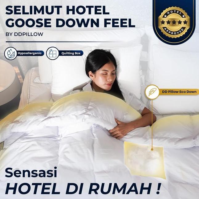Ddpillow Selimut Hotel Goose Down Feel Selimut Hotel Angsa Sintetis Selimut Fluffy Duvet Hotel