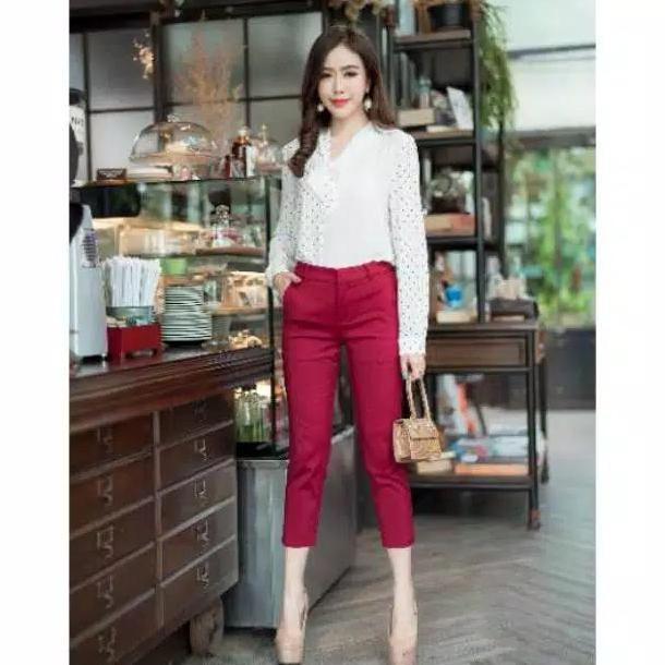 CELANA MISS DAISY 7/8 ZIPPER DEPAN READY