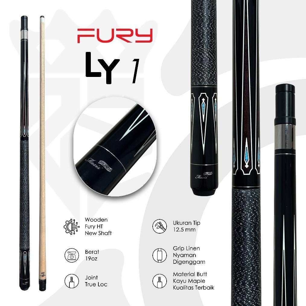 NEW DEALS FURY LY SERIES STICK BILLIARD MAPLE CUE LOW DEFLECTION/PLAY CUE ORIGINAL FURY STIK BILIARD