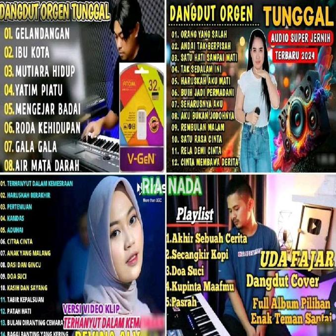 BEBAS ONGKIR - FLASHDISK 32GB MP4 MP3 ORKES ORGEN TUNGGAL BISA TV ANDROID MOBIL SPKEAR AKTIF APLI MI