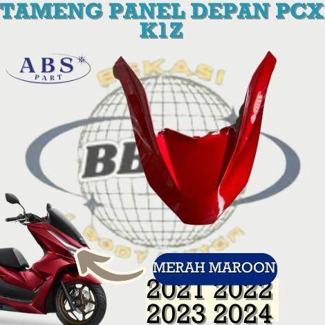 Cover Tameng Depan/Garnish Pcx 160 Kode K1Z Tahun 2022 2023 Non Original Merah Maroon Ready