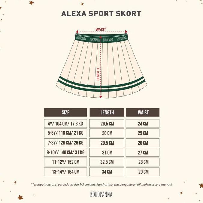 BOHOPANNA - ALEXA SPORT SKORT - CELANA ANAK PEREMPUAN - CELANA ROK OLAHRAGA ANAK PEREMPUAN