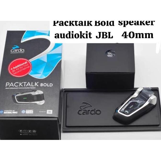 TERLARIS!! INTERCOM HELM MOTOR CARDO PACKTALK BOLD FULLSET AUDIO KIT JB L SPEAKER 40MM PACKING LOOSE